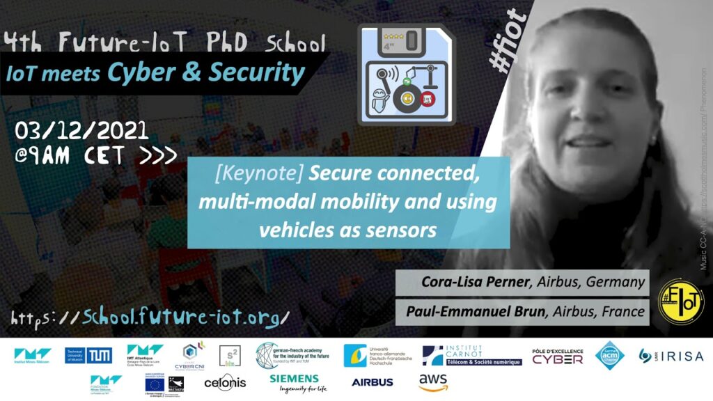 4th Future IoT: Cora Lisa Perner & Paul-Emmanuel Brun (Airbus) – Keynote: Secure connected, multi-modal mobility and using vehicles as sensors